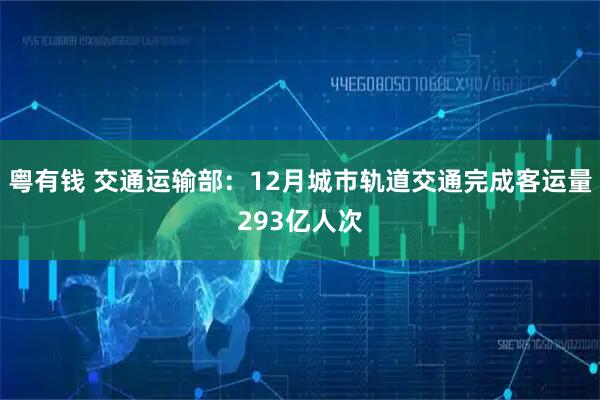 粤有钱 交通运输部：12月城市轨道交通完成客运量293亿人次