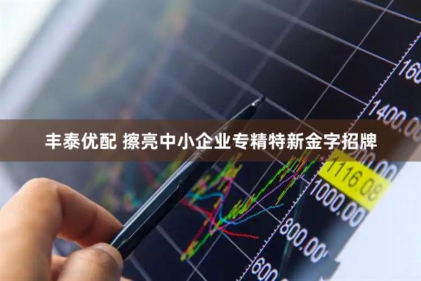 丰泰优配 擦亮中小企业专精特新金字招牌
