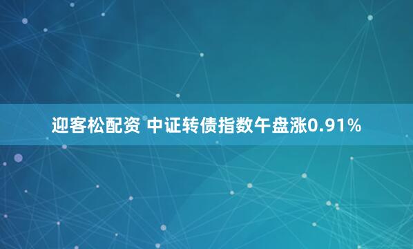 迎客松配资 中证转债指数午盘涨0.91%